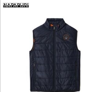 Napapijri Navy Boys Down Vest, size 8